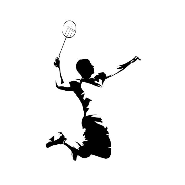 Dynamic Player Silhouettes Badminton Tattoos design for Men